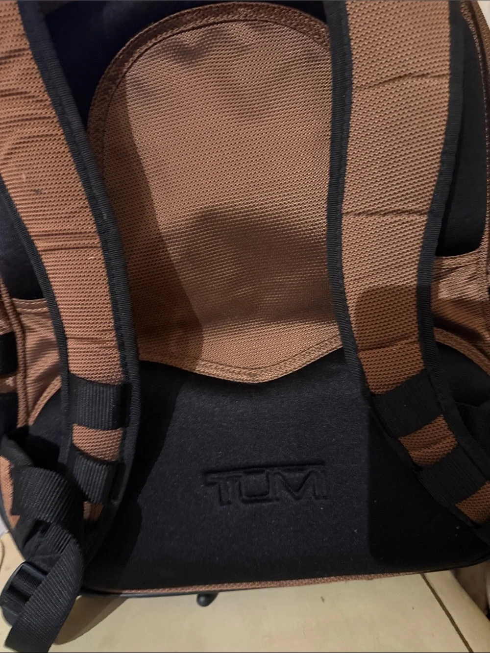 Tumi Brown and Black Men's Backpack with Front Bungee